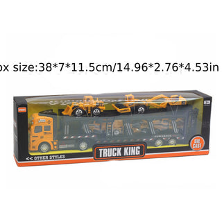 Truck King Die-Cast Spielzeug Legierung Semi-Truck mit 6 Mini Bau