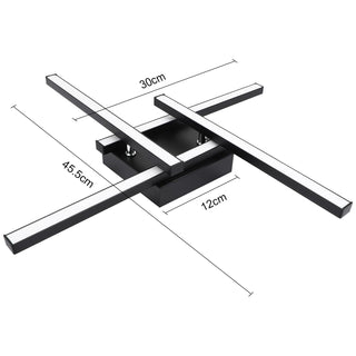 Led-Deckenleuchte – 2/4/5 Flammig, 20W, Kristall-Design – Warmweiß