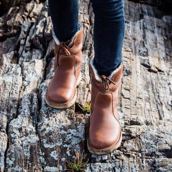 Wasserdichte Winterstiefel mit Wollfutter und Weichem Leder