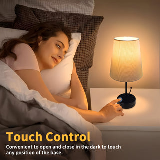 Touch-Steuerbare Dimmbare Tischlampe mit 3 Farbtemperaturen & USB-Ladung