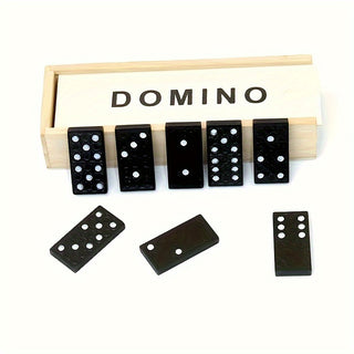 Premium-Holz-Domino-Set - 28 Stück mit Aufbewahrungsbox