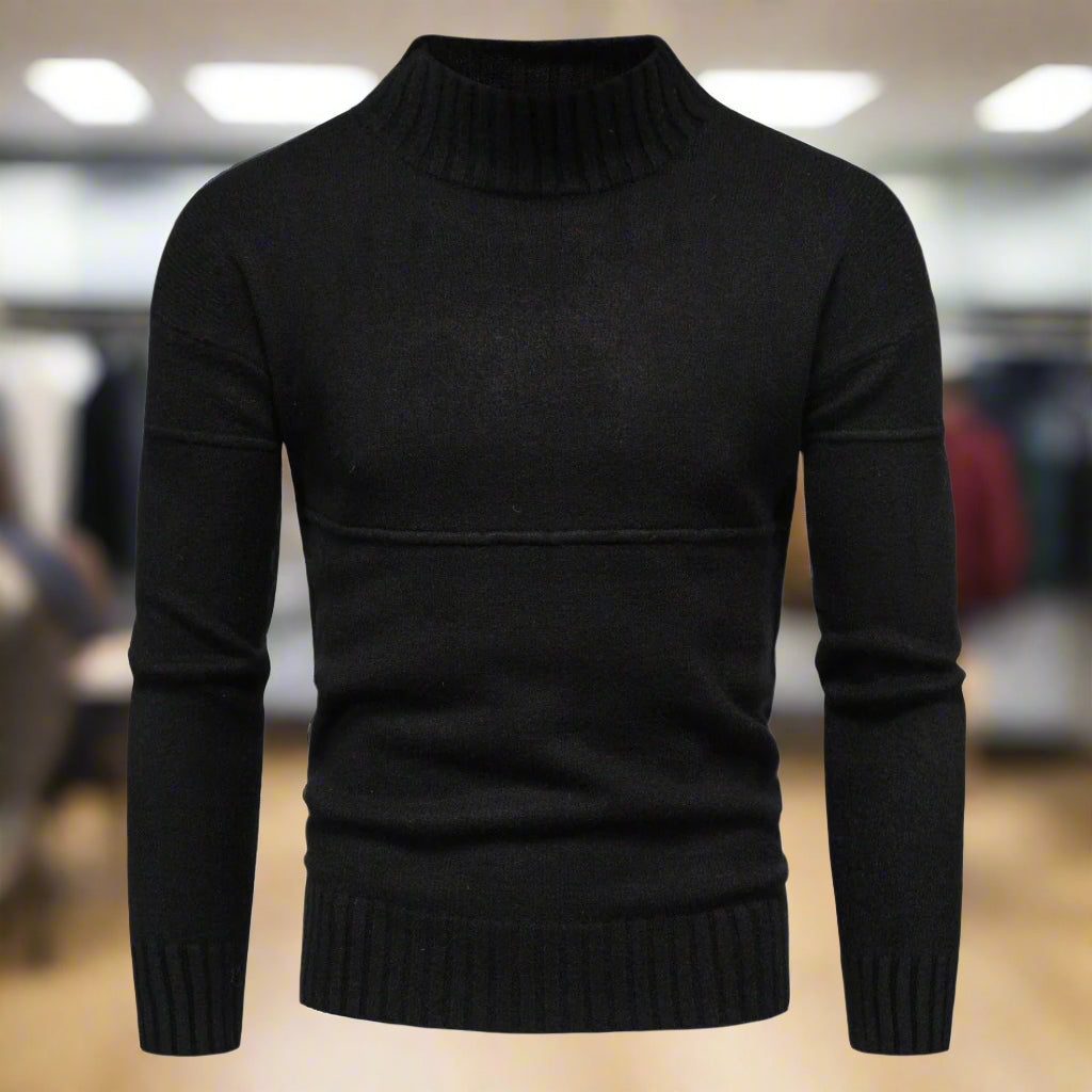 Gerippter Rollkragenpullover für Männer - warm, modisch und bequem