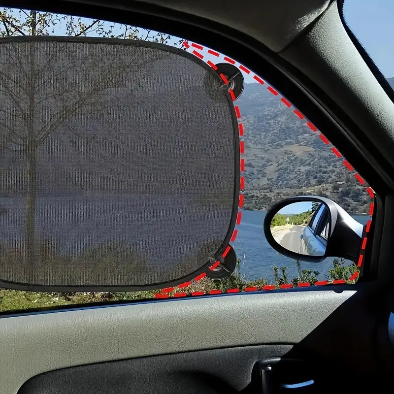 2er-Pack Auto Fenster Sonnenschutz mit Saugnäpfen