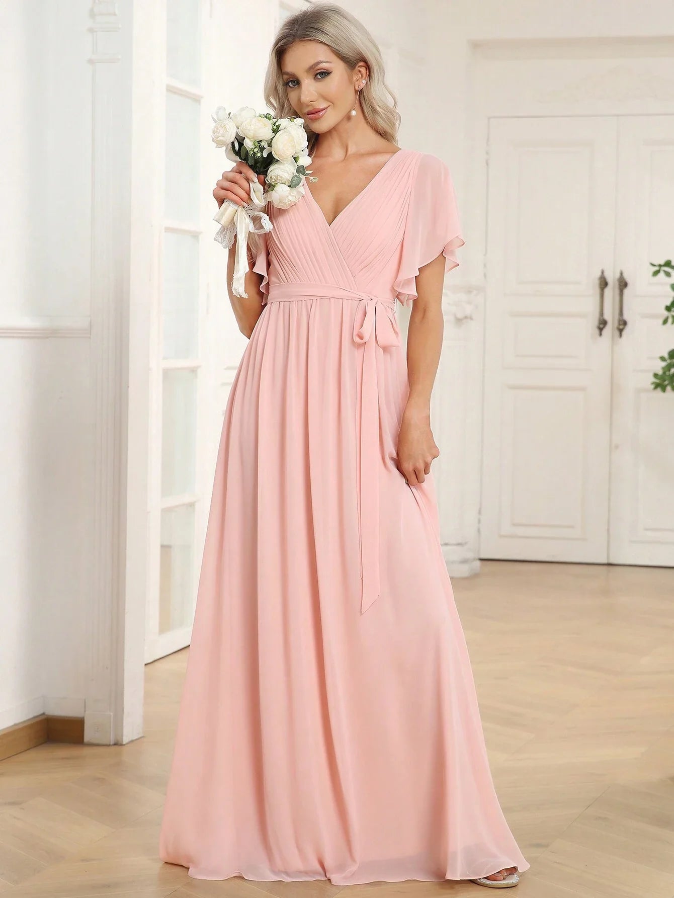 Wald Chiffon Brautjungfernkleid mit Sweetheart Ausschnitt