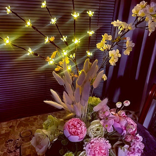 1 Stk LED Zweiglichter Kirschblüten, 70 cm, 20 LED, Batteriebetrieben,