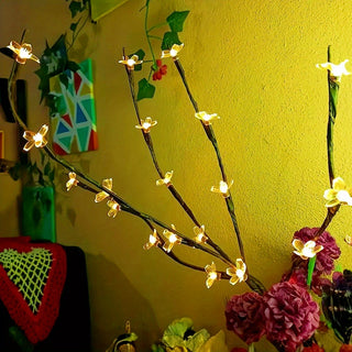 1 Stk LED Zweiglichter Kirschblüten, 70 cm, 20 LED, Batteriebetrieben,