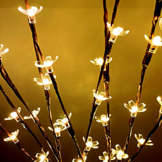 1 Stk LED Zweiglichter Kirschblüten, 70 cm, 20 LED, Batteriebetrieben,