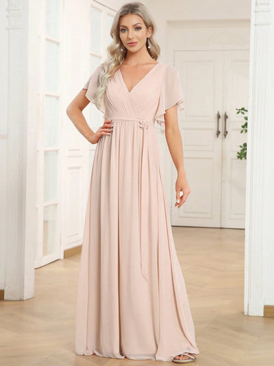 Wald Chiffon Brautjungfernkleid mit Sweetheart Ausschnitt