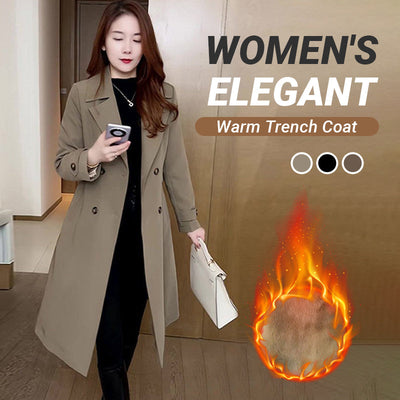 Eleganter warmer Damen-Trenchcoat