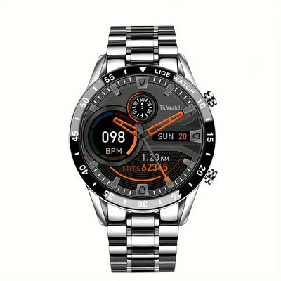 Vollkreis Wasserdichte Touchscreen Smartwatch mit Stahlband