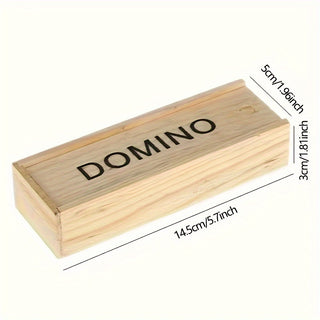 Premium-Holz-Domino-Set - 28 Stück mit Aufbewahrungsbox