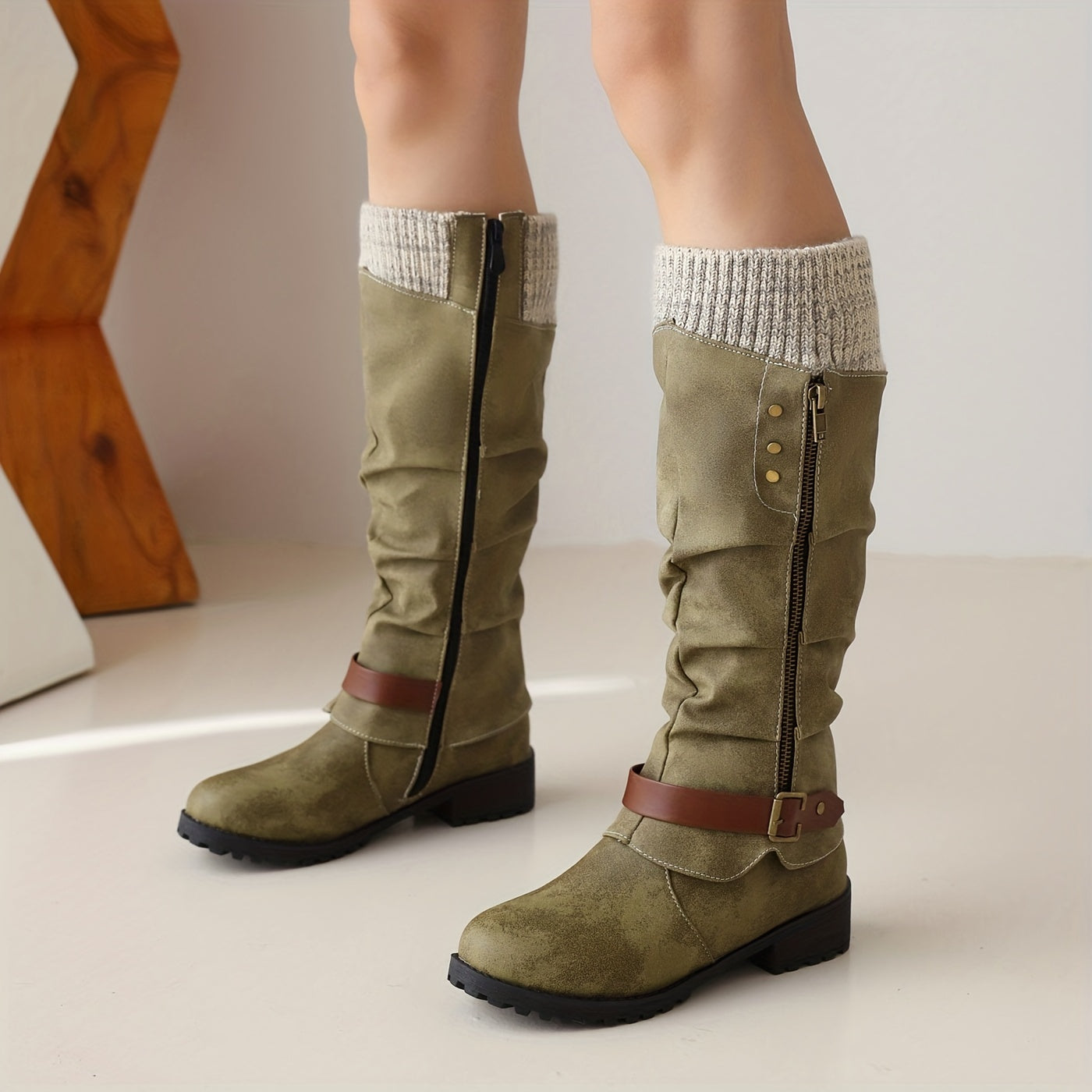 Wasserdichte Kampfstiefel mit dicken Sohlen für Frauen