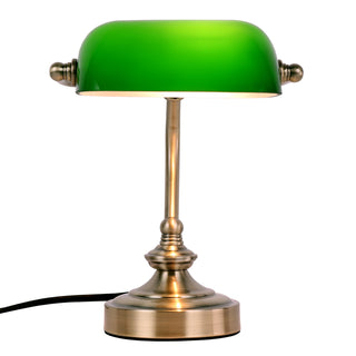 Mini Glas-Bankerlampe im Retro-Stil, G9-Sockel, Vintage Schreibtischlampe