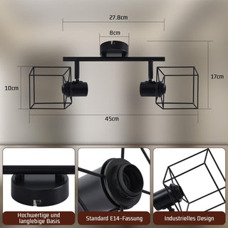 Deckenstrahler – Moderne & schwenkbare Deckenlampe (E14) – Weiß