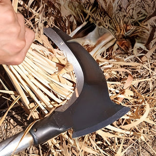 Manganstahl-Sensenbeil – Hochwertige Carbonstahl-Klinge, Ergonomisches Gartengerät