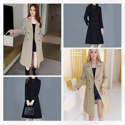 Eleganter warmer Damen-Trenchcoat