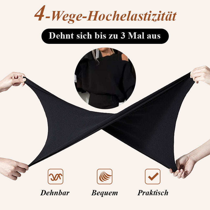 Schräges Sweatshirt-Kleid-Set für Frauen