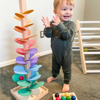 Regenbogen Musikbaum für Kinder – Lernspielzeug aus Holz