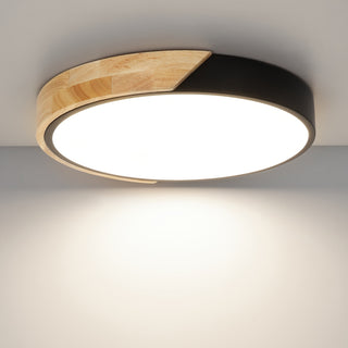 LED Deckenleuchte Holz Rund - Deckenlampe