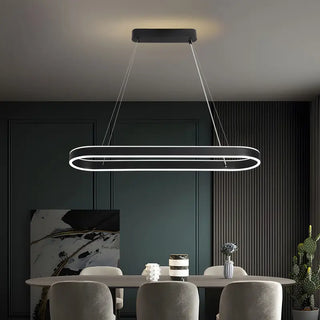 Lyoowng Moderne Ovale led-Pendelleuchte – Höhenverstellbar