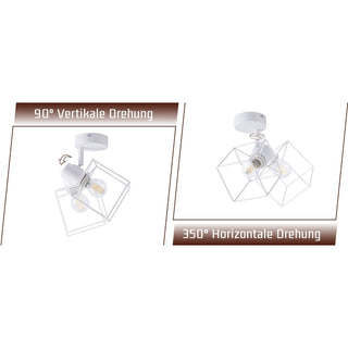 Deckenstrahler – Moderne & schwenkbare Deckenlampe (E14) – Weiß