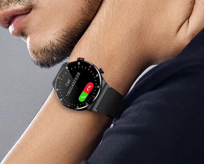 Runde Smartwatch 1,28” Bildschirm, Fitness & Anrufe