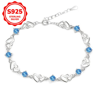 Damen 925 Silber Armband mit Zirkonia – Minimalistisch, Hypoallergen