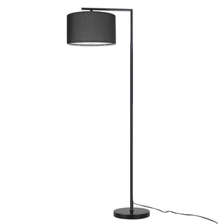 Schwarze Bogen Stehlampe – Modernes Design mit Stoffschirm