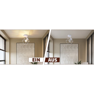 Deckenstrahler – Moderne & schwenkbare Deckenlampe (E14) – Weiß