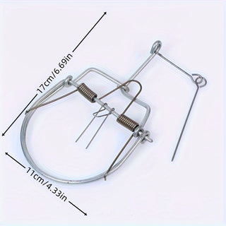 2 Stück Edelstahl-Ratten- und Marderfallen – Robuste Federmechanismus