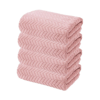 4-teiliges Luxus-Handtuch-Set – Weiches, saugfähiges Coral Fleece