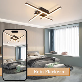 Led-Deckenleuchte – 2/4/5 Flammig, 20W, Kristall-Design – Warmweiß