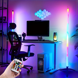 Farbwechselnde RGB Stehlampe – Modernes Ambiente Beleuchtungsdesign