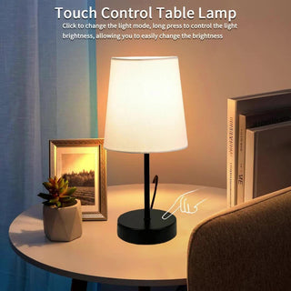 Touch-Steuerbare Dimmbare Tischlampe mit 3 Farbtemperaturen & USB-Ladung