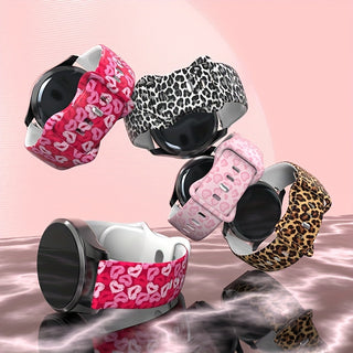 Pink Lips/Leopard Muster Uhrenarmband – Stilvoll & Bequem