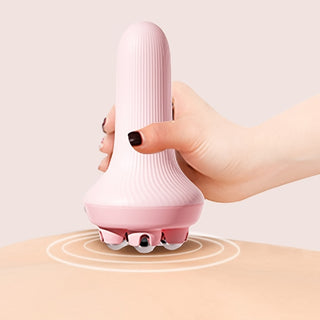 Handlicher Körpermassager mit runden Rollkugeln