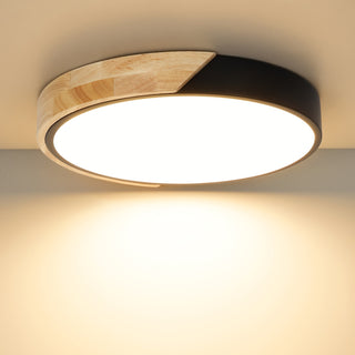 LED Deckenleuchte Holz Rund - Deckenlampe