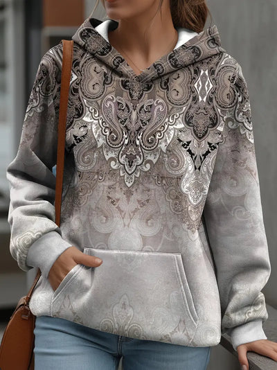 Hoodie Übergröße Paisley-Muster – Lässig Bequem