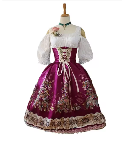 Oktoberfest traditionelle deutsche Trachten Outfits Dirndl Kleid