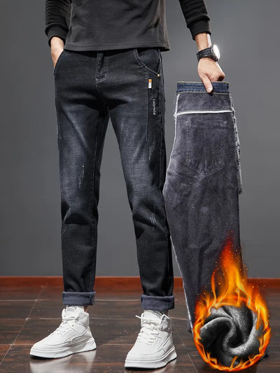 Winterjeans – Fleecegefüttert, Denim, Klassisches Design