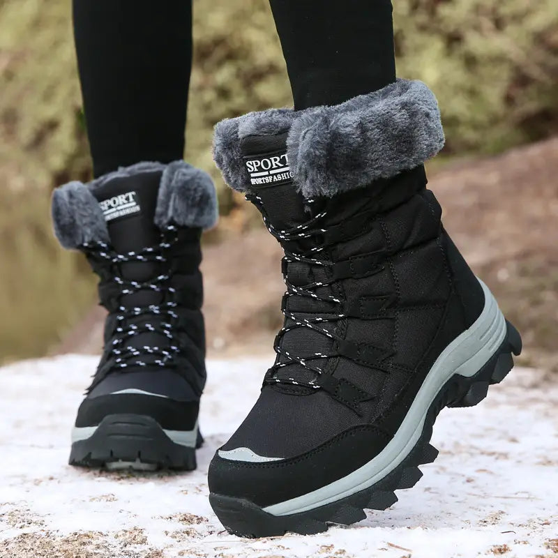 Damen Winterstiefel – Rutschfeste Outdoor-Schuhe mit Warmem Fleecefutter