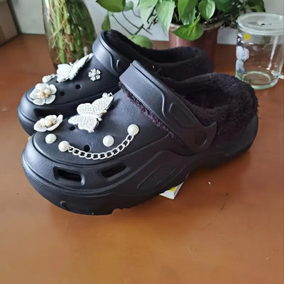 Winterclogs für Damen – Warm Gefüttert, Rutschfest aus EVA-Material