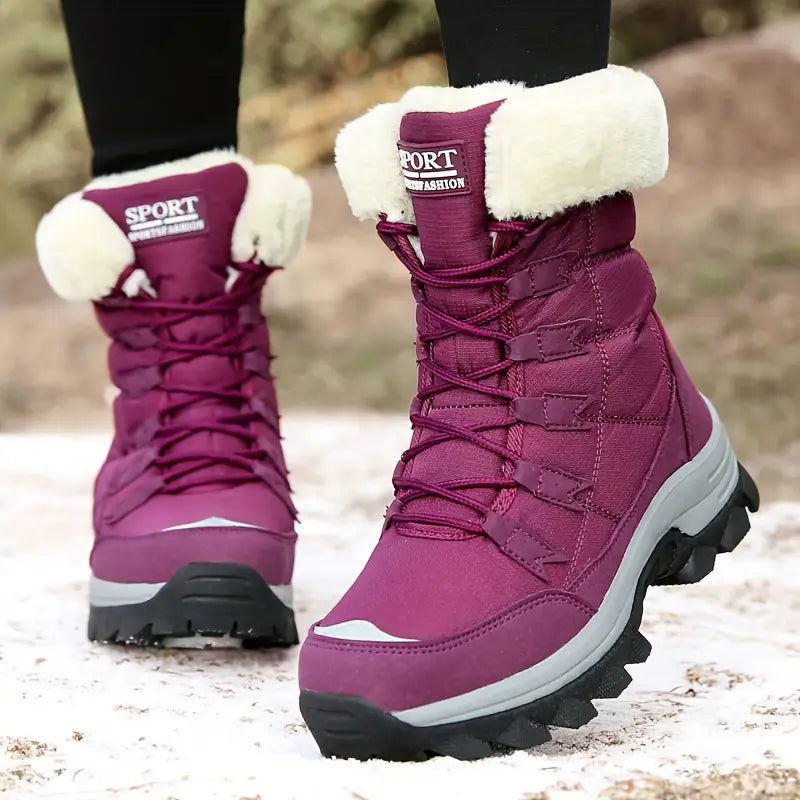 Damen Winterstiefel – Rutschfeste Outdoor-Schuhe mit Warmem Fleecefutter