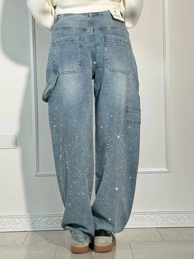 Damen Balloon Carpenter Shine Denim Jeans