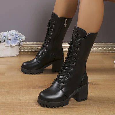 Karter Damen Schnürstiefel Combat Boots