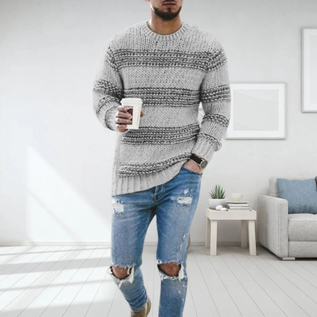 Lando - Der neue lässige gestreifte Strickpullover 2024