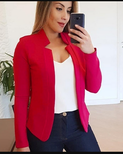 Eleganter Blazer mit Dreiviertel-Ärmeln und Knopfleiste