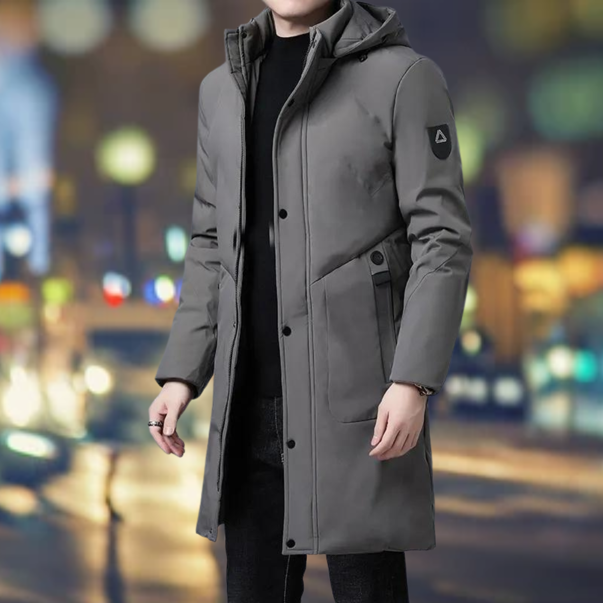 Gino - Lässige Mode Langarm Windjacke Parka Mantel