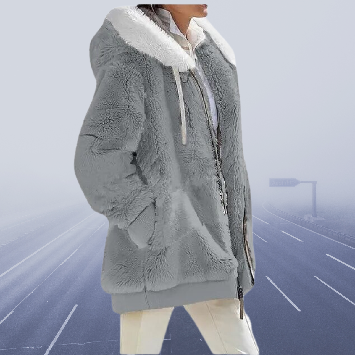 Alessandra - Neu Lässige Fleece-Kapuzenjacke 2024