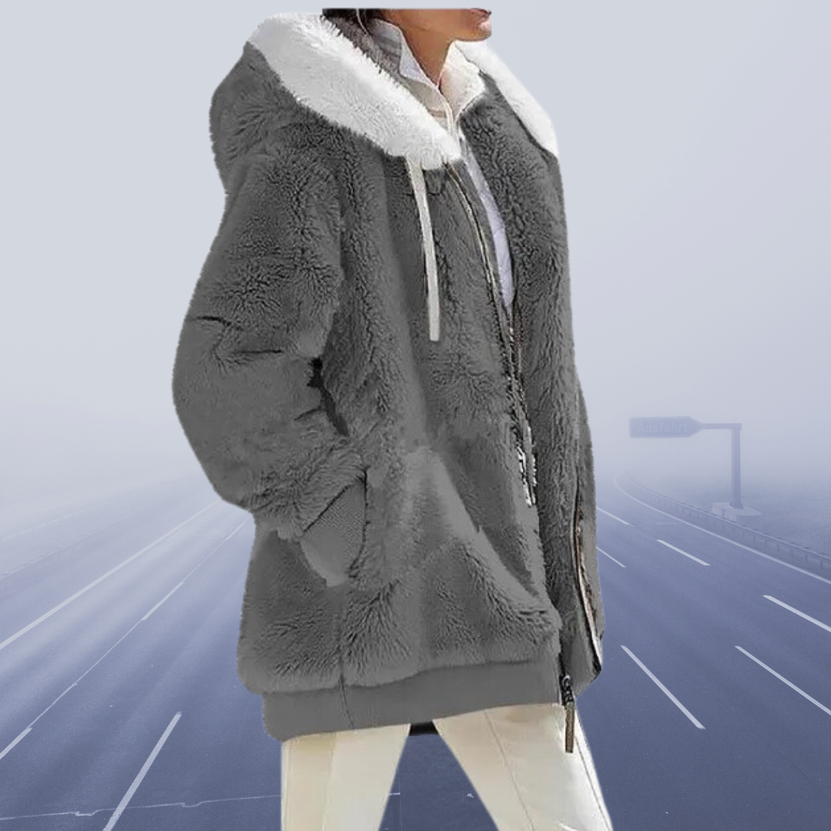 Alessandra - Neu Lässige Fleece-Kapuzenjacke 2024